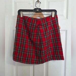 Red Plaid Skirt